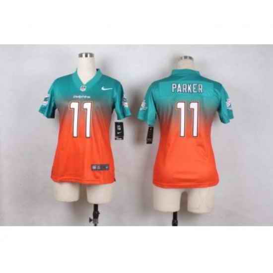 nike women nfl jerseys miami dolphins 11 parker green-orange[Elite drift fashion][second version][parker]